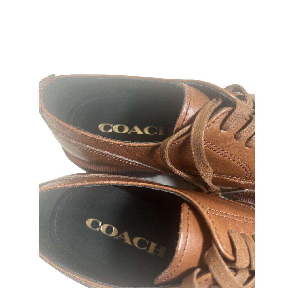 Coach Brown Wing Derby Dress Shoes Size 7d - Picture 3 of 7